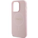 Carcasa Guess Saffiano cu MagSafe compatibila cu iPhone 13 Pro Max, Roz 7 - lerato.ro