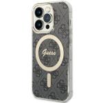 Carcasa Guess 4G cu MagSafe compatibila cu iPhone 14 Pro, Negru 2 - lerato.ro