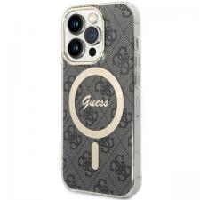 Carcasa Guess 4G cu MagSafe compatibila cu iPhone 14 Pro, Negru