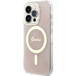 Carcasa Guess 4G cu MagSafe compatibila cu iPhone 14 Pro, Roz 3 - lerato.ro