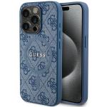 Carcasa Guess 4G Collection Leather Metal Logo cu MagSafe compatibila cu iPhone 14 Pro, Albastru 2 - lerato.ro