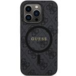 Carcasa Guess 4G Collection Leather Metal Logo cu MagSafe compatibila cu iPhone 14 Pro, Negru 2 - lerato.ro