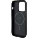 Carcasa Guess 4G Collection Leather Metal Logo cu MagSafe compatibila cu iPhone 14 Pro, Negru 8 - lerato.ro