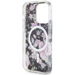 Carcasa Guess Flower cu MagSafe compatibila cu iPhone 14 Pro, Negru 8 - lerato.ro
