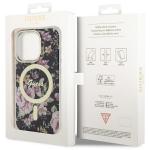 Carcasa Guess Flower cu MagSafe compatibila cu iPhone 14 Pro, Negru 9 - lerato.ro