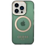 Carcasa Guess Gold Outline Translucent cu MagSafe compatibila cu iPhone 14 Pro, Verde 2 - lerato.ro