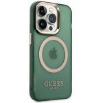 Carcasa Guess Gold Outline Translucent cu MagSafe compatibila cu iPhone 14 Pro, Verde 5 - lerato.ro