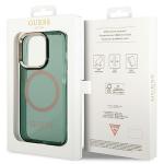 Carcasa Guess Gold Outline Translucent cu MagSafe compatibila cu iPhone 14 Pro, Verde 9 - lerato.ro