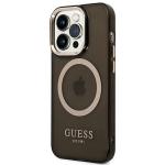 Carcasa Guess Gold Outline Translucent cu MagSafe compatibila cu iPhone 14 Pro, Negru 3 - lerato.ro