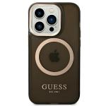 Carcasa Guess Gold Outline Translucent cu MagSafe compatibila cu iPhone 14 Pro, Negru 2 - lerato.ro