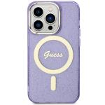 Carcasa Guess Glitter Gold cu MagSafe compatibila cu iPhone 14 Pro, Mov 2 - lerato.ro