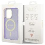 Carcasa Guess Glitter Gold cu MagSafe compatibila cu iPhone 14 Pro, Mov 9 - lerato.ro