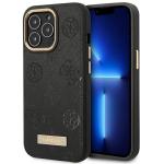 Carcasa Guess Peony Logo Plate cu MagSafe compatibila cu iPhone 14 Pro, Negru 4 - lerato.ro