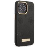 Carcasa Guess Peony Logo Plate cu MagSafe compatibila cu iPhone 14 Pro, Negru 5 - lerato.ro