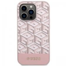 Carcasa Guess GCube Stripes cu MagSafe compatibila cu iPhone 14 Pro, Roz