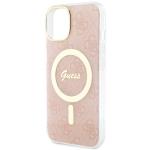 Carcasa Guess 4G cu MagSafe compatibila cu iPhone 14 Plus / 15 Plus, Roz 7 - lerato.ro