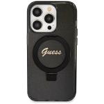 Carcasa Guess Ring Stand Script Glitter cu MagSafe compatibila cu iPhone 14 Pro, Negru 2 - lerato.ro