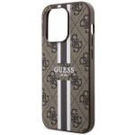 Carcasa Guess 4G Printed Stripes cu MagSafe compatibila cu iPhone 14 Pro, Maro 7 - lerato.ro