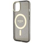 Carcasa Guess Glitter Gold cu MagSafe compatibila cu iPhone 14 Plus / 15 Plus, Negru 7 - lerato.ro