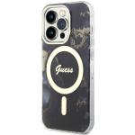 Carcasa Guess Golden Marble cu MagSafe compatibila cu iPhone 14 Pro, Black 3 - lerato.ro
