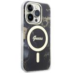 Carcasa Guess Golden Marble cu MagSafe compatibila cu iPhone 14 Pro, Black 5 - lerato.ro