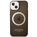 Carcasa Guess Gold Outline Translucent cu MagSafe compatibila cu iPhone 14 Plus / 15 Plus, Negru 2 - lerato.ro