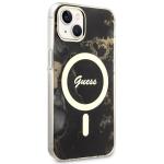 Carcasa Guess Golden Marble cu MagSafe compatibila cu iPhone 14 Plus / 15 Plus, Negru 5 - lerato.ro