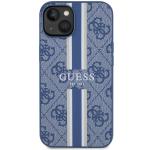 Carcasa Guess 4G Printed Stripes cu MagSafe compatibila cu iPhone 14 Plus / 15 Plus, Albastru 2 - lerato.ro