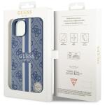 Carcasa Guess 4G Printed Stripes cu MagSafe compatibila cu iPhone 14 Plus / 15 Plus, Albastru 9 - lerato.ro