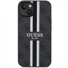 Carcasa Guess 4G Printed Stripes cu MagSafe compatibila cu iPhone 14 Plus / 15 Plus, Negru