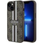 Carcasa Guess 4G Printed Stripes cu MagSafe compatibila cu iPhone 14 Plus / 15 Plus, Maro 4 - lerato.ro