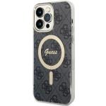 Carcasa Guess 4G cu MagSafe compatibila cu iPhone 14 Pro Max, Negru 3 - lerato.ro
