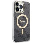 Carcasa Guess 4G cu MagSafe compatibila cu iPhone 14 Pro Max, Negru 4 - lerato.ro