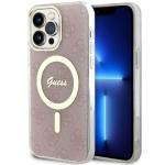 Carcasa Guess 4G cu MagSafe compatibila cu iPhone 14 Pro Max, Roz 4 - lerato.ro