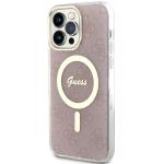 Carcasa Guess 4G cu MagSafe compatibila cu iPhone 14 Pro Max, Roz 3 - lerato.ro