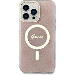 Carcasa Guess 4G cu MagSafe compatibila cu iPhone 14 Pro Max, Roz 2 - lerato.ro