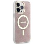 Carcasa Guess 4G cu MagSafe compatibila cu iPhone 14 Pro Max, Roz 5 - lerato.ro