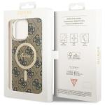 Carcasa Guess 4G cu MagSafe compatibila cu iPhone 14 Pro Max, Maro 8 - lerato.ro