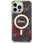 Carcasa Guess Flower cu MagSafe compatibila cu iPhone 14 Pro Max, Maro 2 - lerato.ro