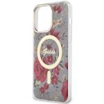 Carcasa Guess Flower cu MagSafe compatibila cu iPhone 14 Pro Max, Maro 7 - lerato.ro