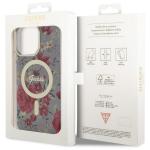 Carcasa Guess Flower cu MagSafe compatibila cu iPhone 14 Pro Max, Maro 9 - lerato.ro