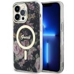 Carcasa Guess Flower cu MagSafe compatibila cu iPhone 14 Pro Max, Negru 4 - lerato.ro