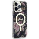 Carcasa Guess Flower cu MagSafe compatibila cu iPhone 14 Pro Max, Negru 5 - lerato.ro