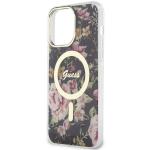 Carcasa Guess Flower cu MagSafe compatibila cu iPhone 14 Pro Max, Negru 7 - lerato.ro