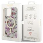 Carcasa Guess Flower cu MagSafe compatibila cu iPhone 14 Pro Max, Transparent 9 - lerato.ro