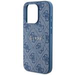 Carcasa Guess 4G Collection Leather Metal Logo cu MagSafe compatibila cu iPhone 14 Pro Max, Albastru 7 - lerato.ro