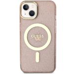 Carcasa Guess Glitter Gold cu MagSafe compatibila cu iPhone 14 Plus / 15 Plus, Roz 2 - lerato.ro