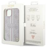 Carcasa Guess 4G Printed Stripes cu MagSafe compatibila cu iPhone 14 Plus / 15 Plus, Roz 9 - lerato.ro