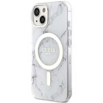 Carcasa Guess Marble cu MagSafe compatibila cu iPhone 14 Plus / 15 Plus, Alb 3 - lerato.ro