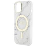 Carcasa Guess Marble cu MagSafe compatibila cu iPhone 14 Plus / 15 Plus, Alb 7 - lerato.ro